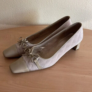 Stuart Weitzman Tan/Beige Kitten Heels- 10.5 Narrow